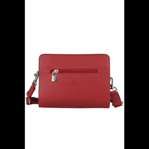 Karla Hanson Rachel City Crossbody Bag with RFID Protection Red - Picture 3 of 4